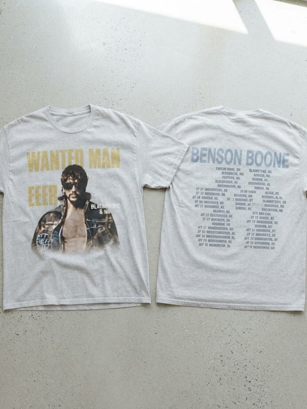 Benson Boone Wanted Man Tour 2026 Graphic T-Shirt